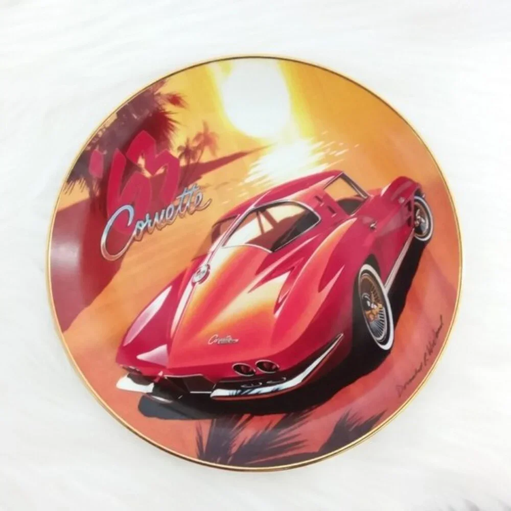 1963 Corvette Porcelain Plate by Donald R. Wieland